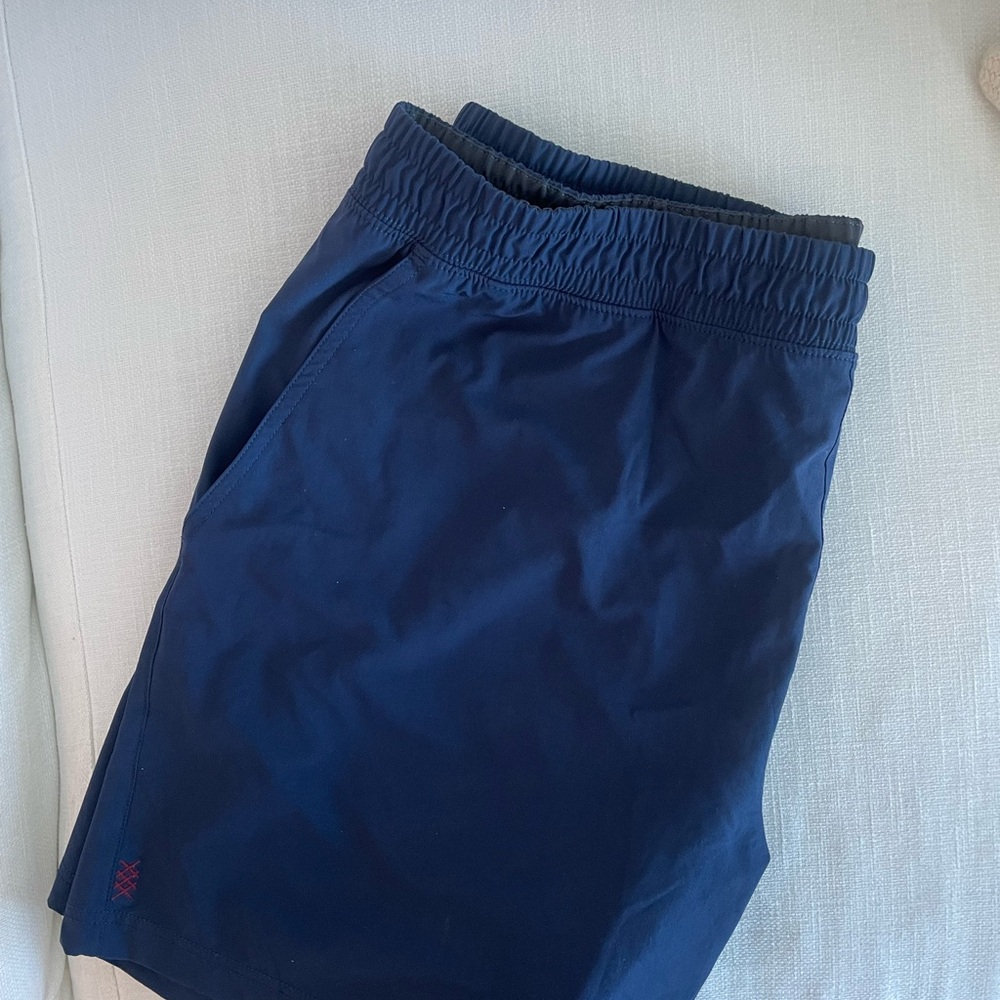 RHONE Deep Blue Athletic Shorts